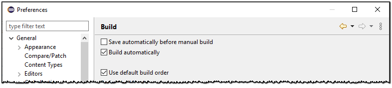 Workbench preference page