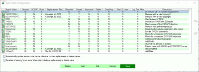 Style Check configuration (Click to view larger image)