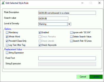 Edit existing rule (Click to view larger image)