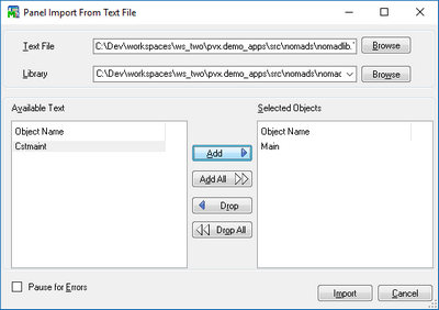NOMADS Library Import