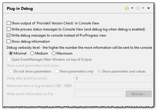 ProvideX Plug-in Debug